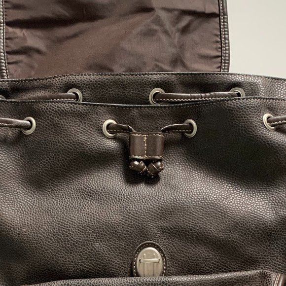 Gap Faux Leather Brown Backpack - Picture 2 of 4